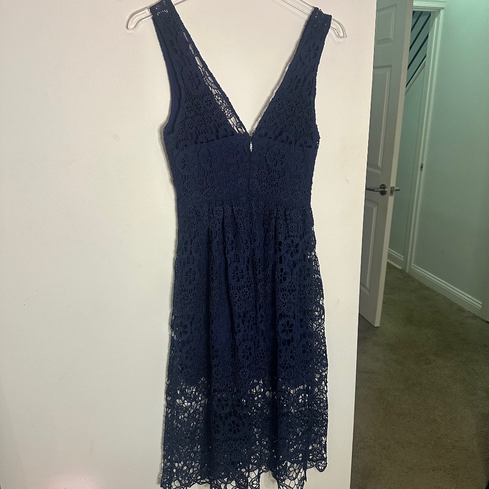 Lulu's Navy Lace Dress